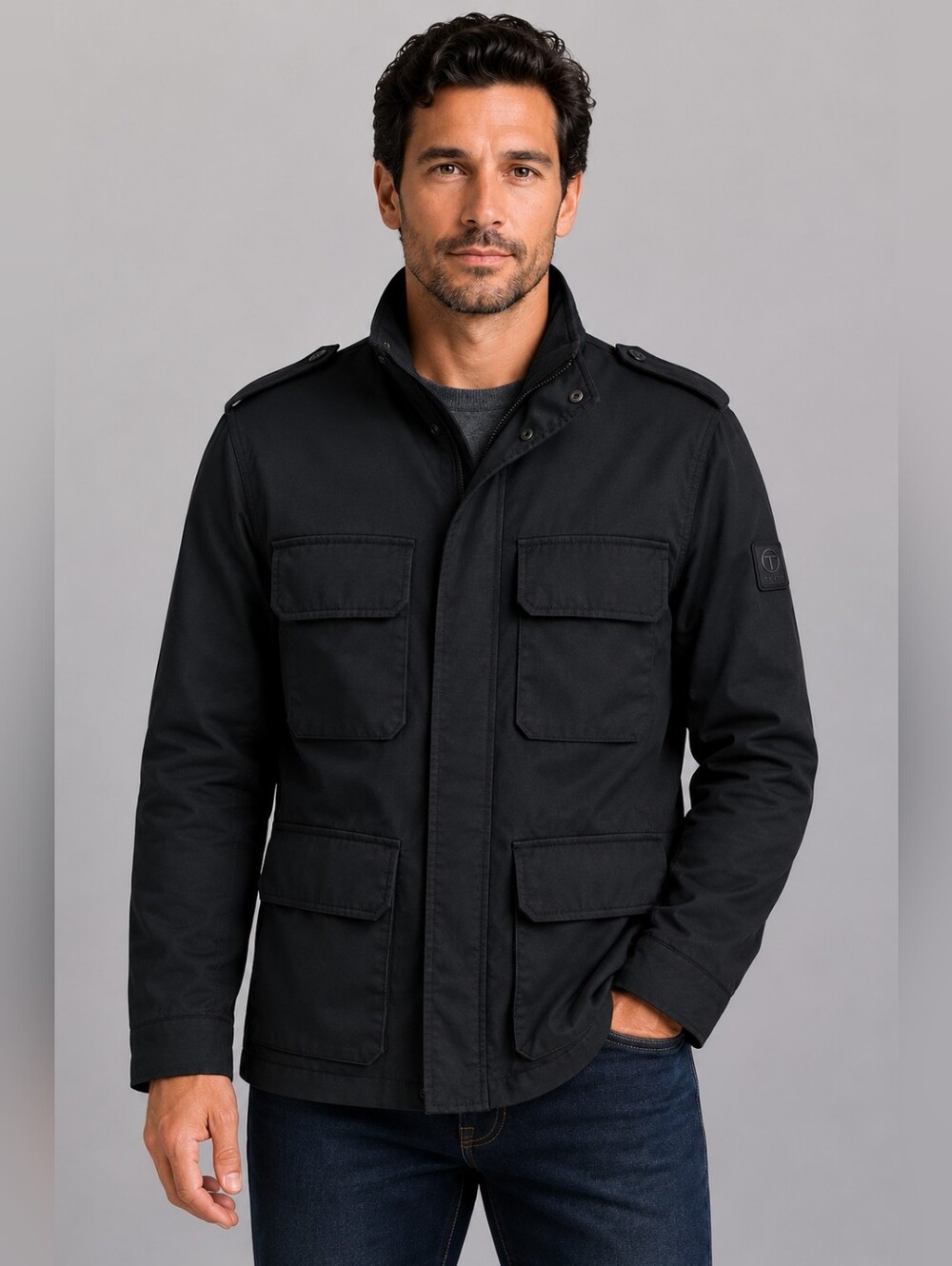 TUMI T-Tech Field Jacket Black Utility Travel Jacket Men's Large